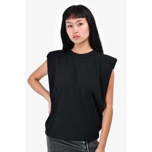 The Frankie Shop Black Sleeveless Padded Shoulder Top Size XS